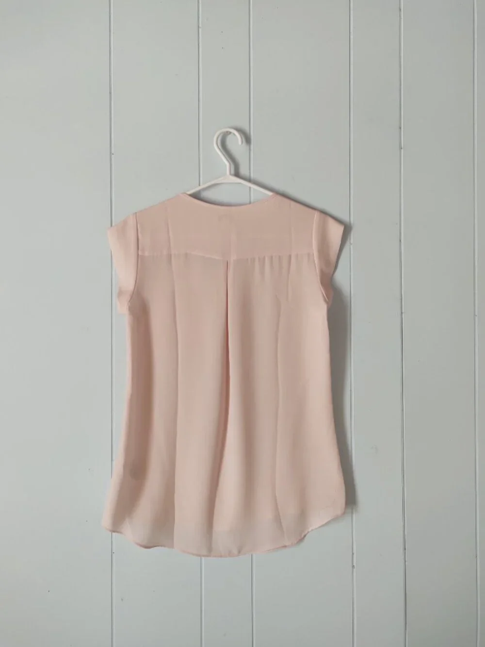 Reitmans Light Pink R Essentials Cap Cleeve Blouse With Pocket - Picture 2 of 8